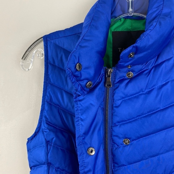 Talbots Blue Quilted Down Vest Size P - Picture 9 of 14